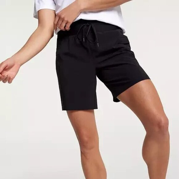 CALIA Journey Truelight Bermuda Black Mid-Rise Short Pure Black Elastic Waist XS - Picture 1 of 8